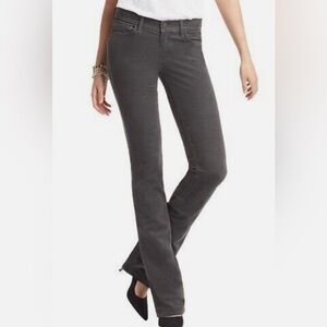 Gently Used Ann Taylor Loft Marisa Boot Corduroy Gray Jeans- Size 2 Petite